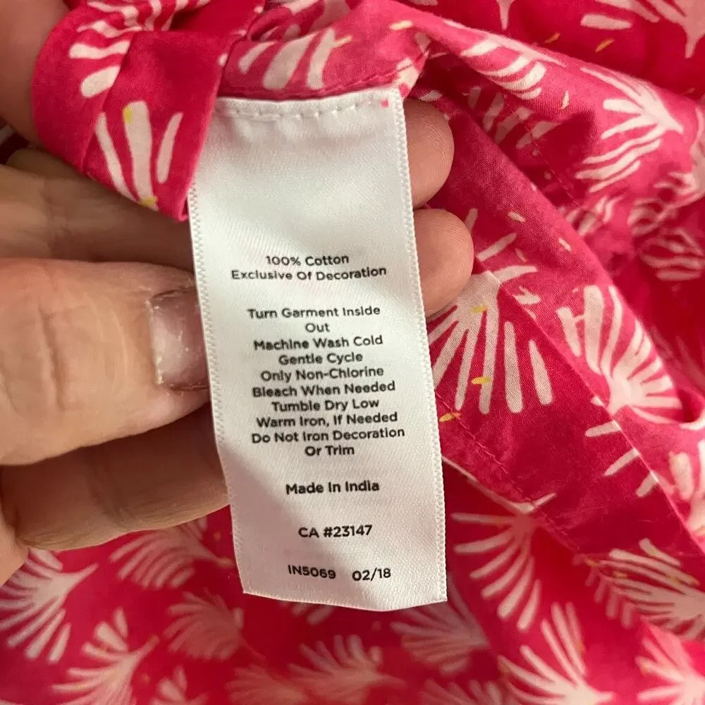 Talbots Dandelion Tunic Top Preppy Tropical Retro Women Pink 1X - Picture 6 of 7